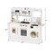 Kids Play Kitchen Wooden Pretend Cooking Set with Lights Sounds Accessories
